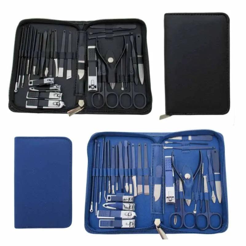 Stainless Steel Manicure Kit: Premium 30-Piece Nail Clipper Set