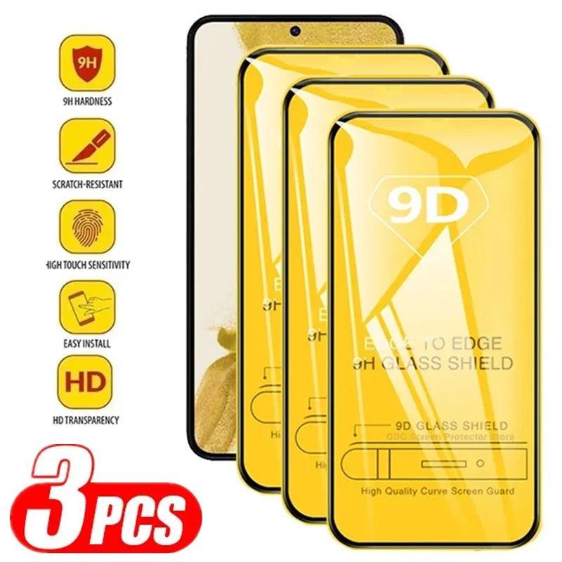 9D Tempered Glass Screen Protector for Samsung Galaxy A Series, M Series, and S10E  ourlum.com For Samsung A12 3 Pieces 