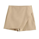 Vintage Asymmetrical Skort Stylish All-Season Upgrade