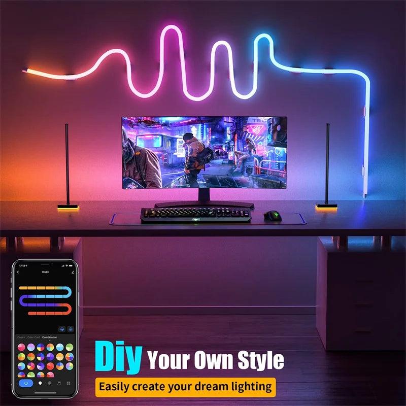 TUYA Neon LED Strip Lights: Dynamic Music Sync RGBIC Dreamcolor Glow  ourlum.com   