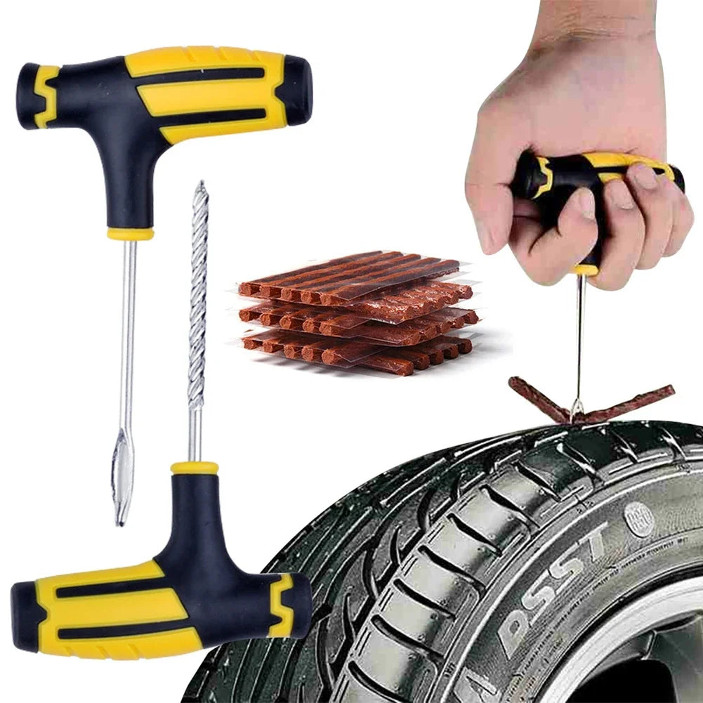 Car Tire Repair Kit with Studding Tool Set for Tubeless Tires  ourlum.com   