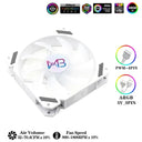 Wovibo RGB ARGB Fan Cooler: Advanced PC Cooling with Customizable Lighting  ourlum.com Single Fan White as shown in photo ARGB | United State