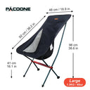 PACOONE Travel Ultralight Folding Chair Portable Moon Seat