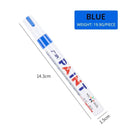 White Waterproof Automotive Tire Marker Pen - Precision Touch-Up Tool for Cars  ourlum.com Blue  