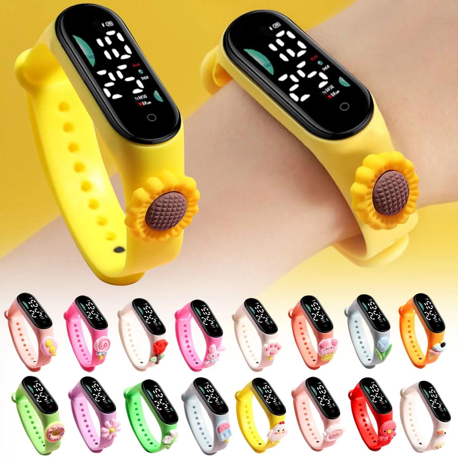 Youth Silicone Smartwatch with LED Display and Adjustable Bracelet - Kids Digital Sports Watch  ourlum.com   