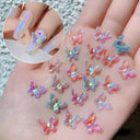 Auroras Butterfly 3D Nail Art Jewelry Unique Acrylic Beads Kit