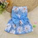 Princess Floral Dog Dress for Female Pets: Cute, Comfortable, Various Sizes  ourlum.com Blue daisy S 