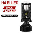 Y6D H4 LED Projector Headlight: Illuminate Your Drive with Precision Beam  ourlum.com 1PCS H4/9003/HB2 Hi/Lo 