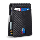 RFID Leather Wallet Plaid Pattern Luxury Slim Holder