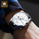 OLEVS Men's Chronograph Waterproof Luxury Wristwatch Stylish Design