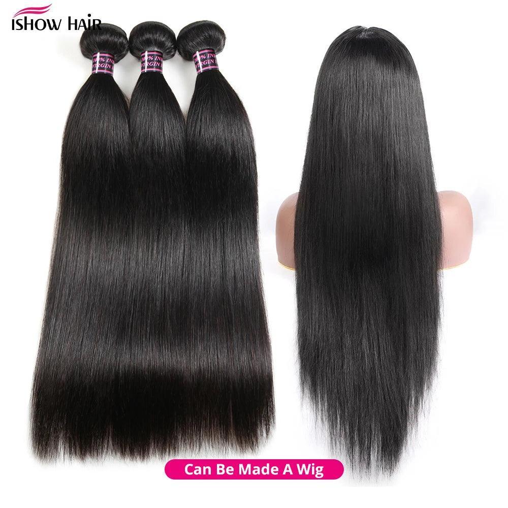 Luxurious Brazilian Straight Hair Bundles - Ishow Human Hair Bundle Deals  ourlum.com   