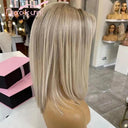 Short Ash Blonde Lace Front Wig - 13x4 Human Hair Bob