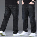 Man Jeans Big Size High Stretch Denim Fabric Large Size Pants