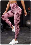 Tie Dye High Waist Seamless Leggings for Women 2023