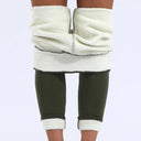 Cozy Velvet Winter Leggings for Women - Solid Color High Waist Thick Pants  ourlum.com Green XXL 