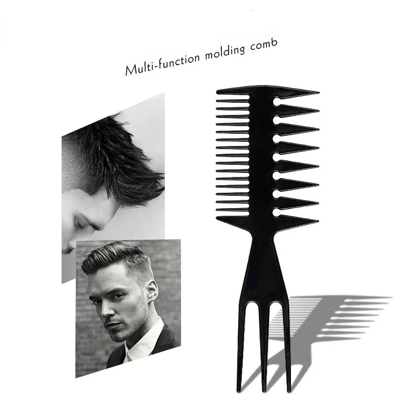 Professional Double Side Tooth Combs Fish Bone Shape Hair Brush Barber Hair Dyeing Cutting Coloring Brush Man Hairstyling Tool  ourlum.com   