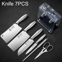 Professional 1-7 Piece Stainless Steel Kitchen Knife Set