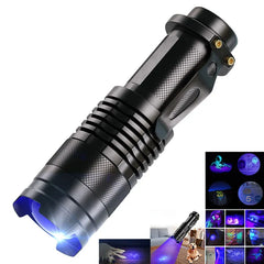 UV LED Blacklight Portable Violet Light Detector Torch