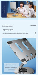 360-Degree Rotate Notebook Riser Support Adjustable Aluminum Alloy Bracket