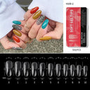 Almond French Coffin Acrylic False Nails Set Enhance Aesthetics