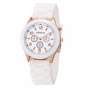 Luxury Women's Silicone Strap Quartz Watch Elegant Timepiece