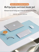 White Mousepad Portable Gaming Desk Mat Waterproof Non-Slip