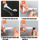 Stainless Steel Caulk Nozzle Applicator With Base Caulking Finisher Sealant Finishing   Bathroom Sink Nozzle Adhesive Pistol  ourlum.com   