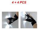 Fingerless Gloves LED Flashlight Outdoor Fishing Camping Tools