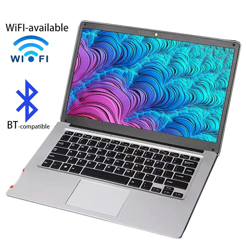 2022 New 14 inch Windows 10 Portable Laptop Computer for Office & School WiFi Bluetooth Camera USB 3.0 Gaming Netbook Laptops  ourlum.com   