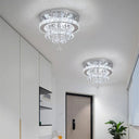 Crystal Chandelier Chrome Ceiling Lamps Led Flush Mount Light