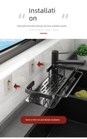 Punch-Free Storage Rack Wall-Mounted Tool For Kitchen