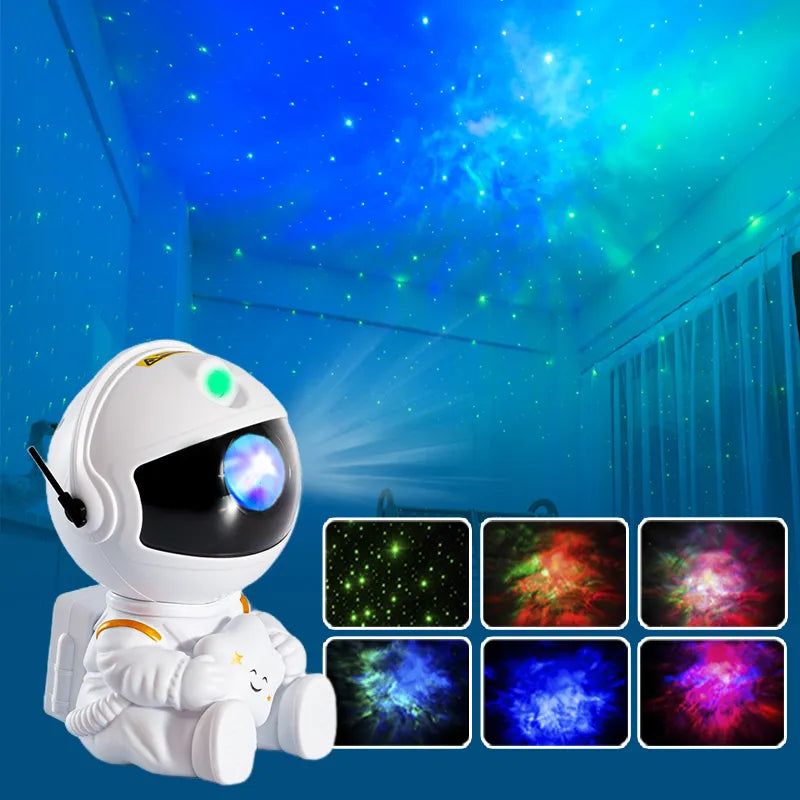 Starry Galaxy Astronaut LED Night Light Projector for Bedroom Decor and Children's Gifts  ourlum.com   
