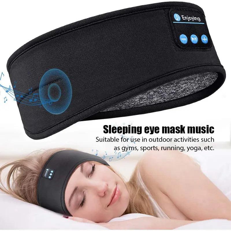 Wireless Bluetooth Headset Sports Headband with Over-Ear Earbuds & Eye Mask  ourlum.com   