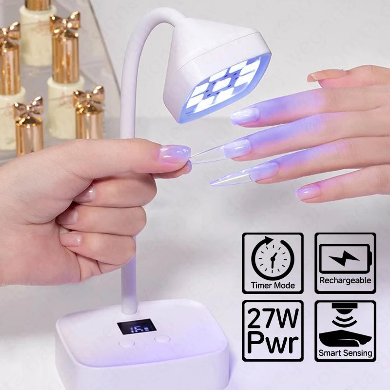 Sunuv Nail Dryer Cordless Flash Cure UV Light Led Lamp for Gel Nails,Rechargeable Mini Sun UV Led Nail Lamp Professional