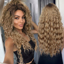 Blonde Ombre Voluminous Curls Wig Stylish Hairpiece for Women