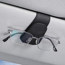 Car Sun Visor Sunglasses Organizer - Stylish PU Leather Holder