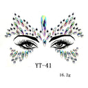 3D Sexy Face Tattoo Stickers Temporary Tattoos Glitter Fake Tattoo Rhinestones Masquerade for Women Party Face Jewels Tattoo  ourlum.com NO.42  