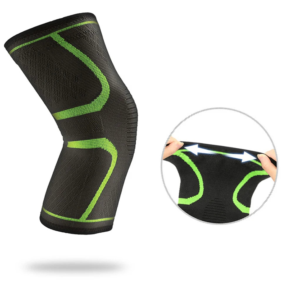 Winter Sports Knee Pads - Non-slip, Breathable, Colorful Stretchable Support for Fitness, Basketball, Cycling, and Running