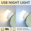 5pc Mini USB Plug Lamp 5V Super Bright Eye Protection Book Light Computer Mobile Power Charging USB Small Round LED Night Light