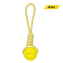 Dog Treat Balls Interactive Rope Rubber Toys for Small Dogs