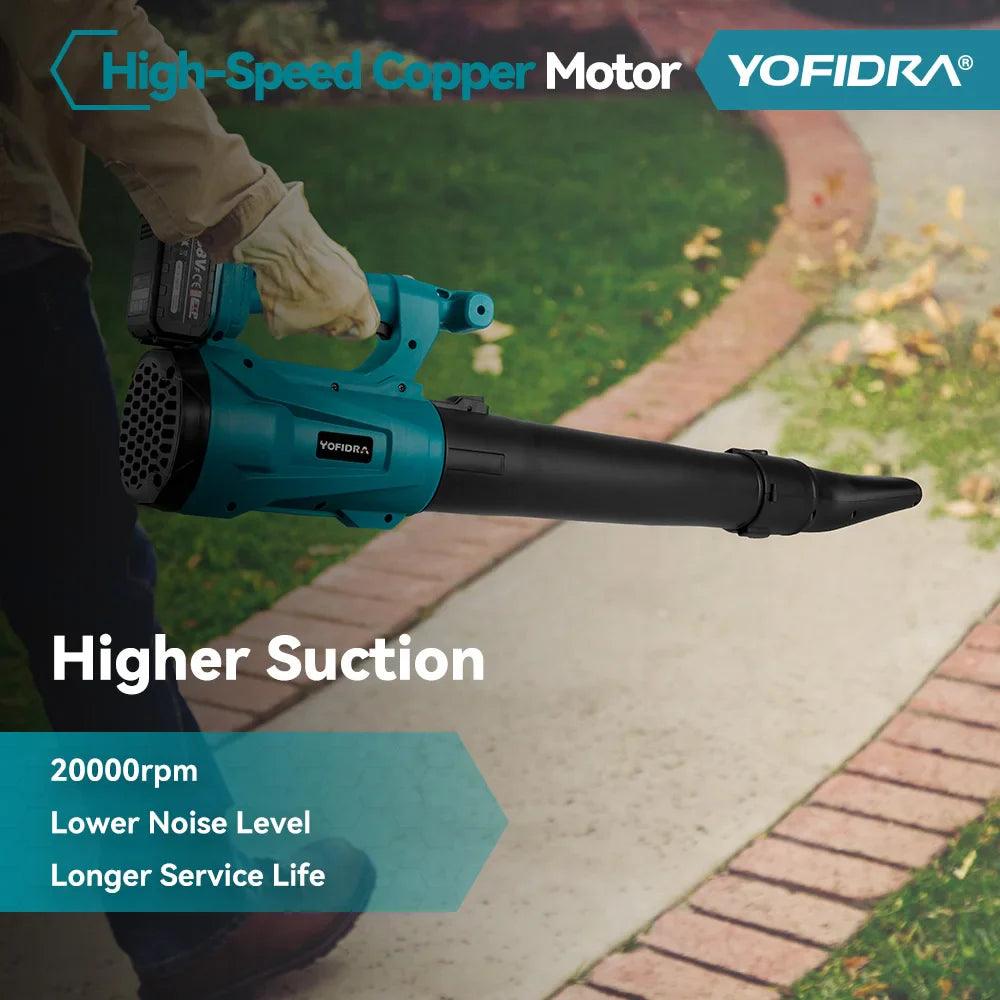 YOFIDRA 2000W Electric Air Blower 6-Speeds Regulation for Makita 18V Battery Leaf Blower Clean Fallen Leaves Dust Snow Tool  ourlum.com   