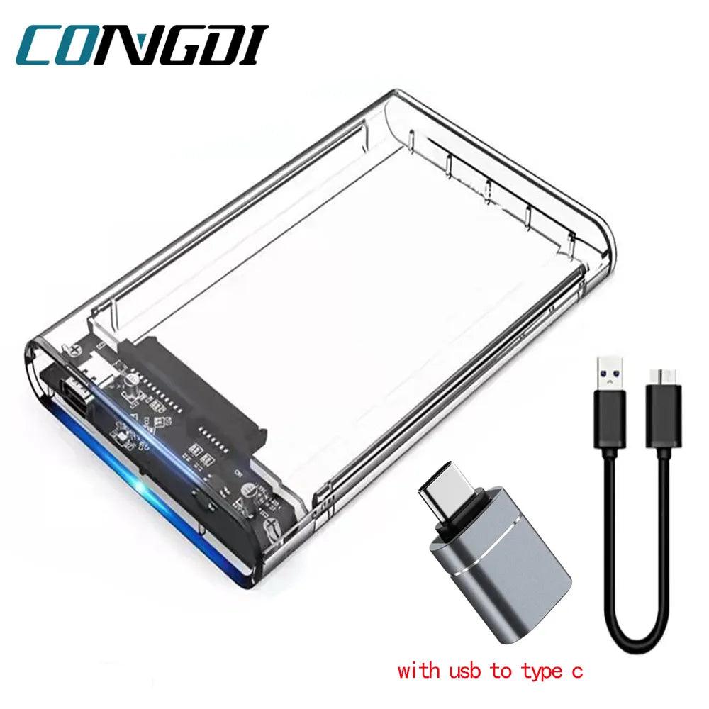 USB 3.0 HDD Enclosure: High-Speed SATA SSD Case Compact Design  ourlum.com   