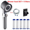 4 Modes Ultimate High Pressure Shower Head with Filter: Relaxing Massage  ourlum.com Set B  