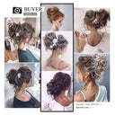 Messy Curly Chignon Bun Wig Stylish Hairpiece for Women