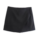 Vintage Asymmetrical Skort Stylish All-Season Upgrade