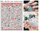 Festive Santa & Snowman Nail Art Stickers for Manicures