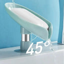 Leaf Shape Soap Holder Durable Box with Suction Cup Essential