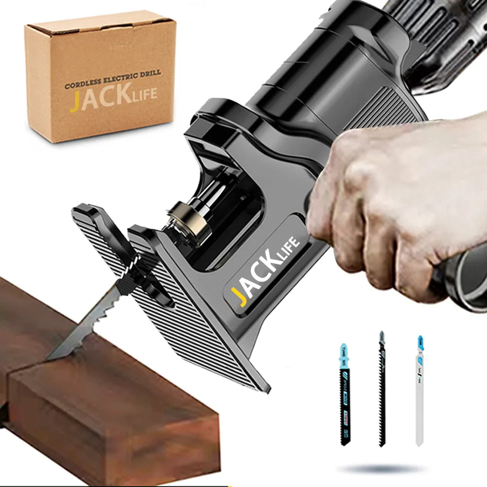 Screwdriver Conversion Head, Electric Drill to Electric Saw, Household Reciprocating Saw, Multifunctional, Wood Tools  ourlum.com   