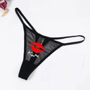 Sultry Mesh Thong Lingerie Femme Fatale Seduction Wear