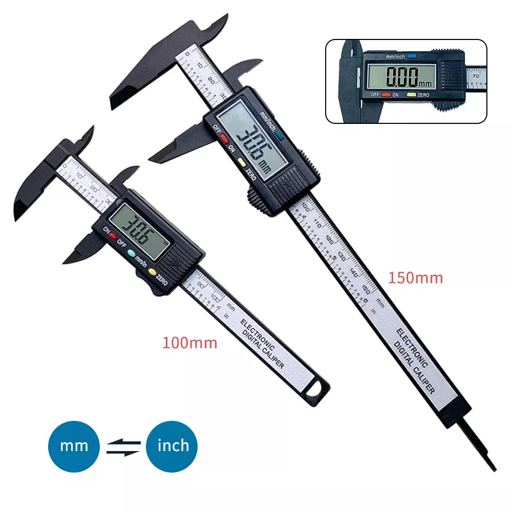 Digital Carbon Fiber Vernier Caliper Gauge: Precision Measuring Tool  ourlum.com   